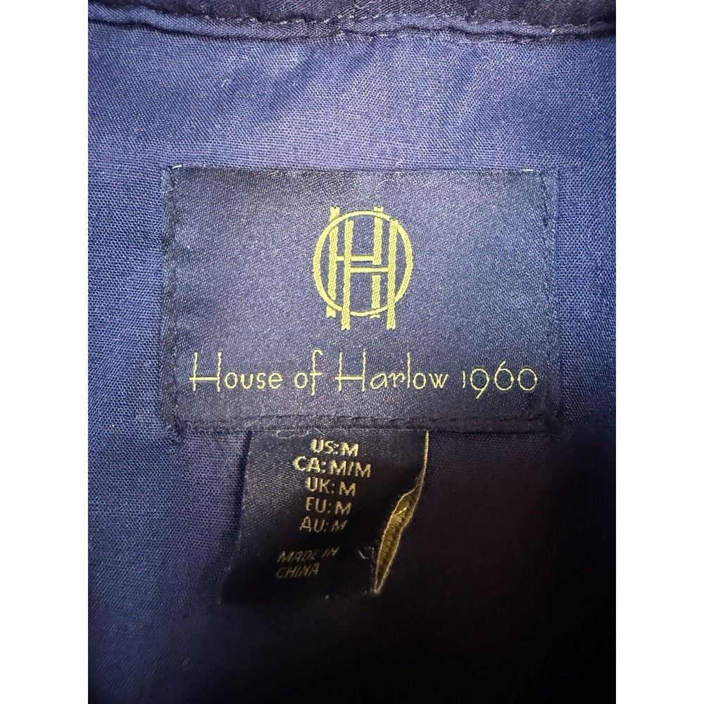 House Of‎ Harlow 1960 Cropped Jacket Flannel Shacket | Blue Yellow | Size Medium - Picture 6 of 16